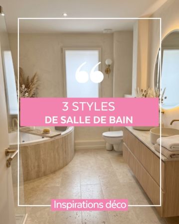 ✨ Inspiration déco
3 styles de salle de bain, pour créer un espace à la fois fonctionnel, élégant et propice à la détente au quotidien.

#MaisonsSésame...