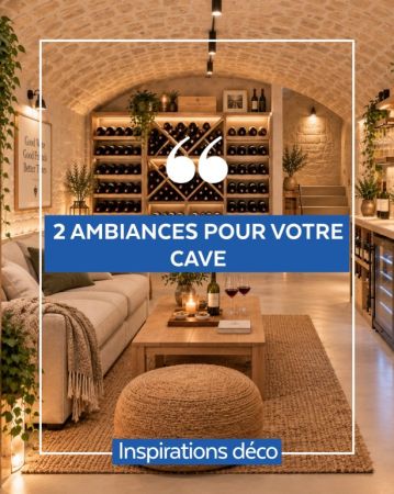 ✨ Inspiration déco 
2 ambiances pour votre cave, pour transformer cet espace en un lieu unique, convivial et plein de caractère, entre élégance et...